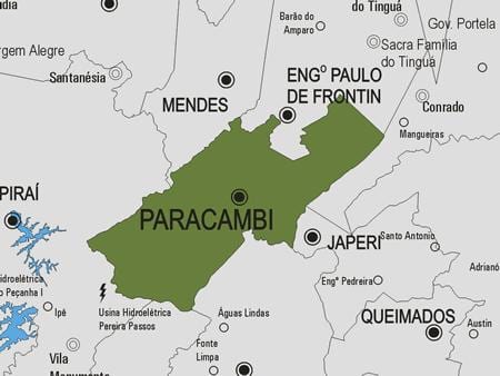 Mapa Paracambi općini