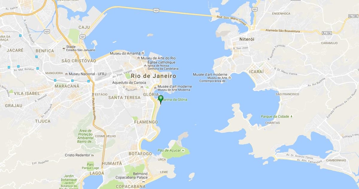 Mapa plaži Flamengo
