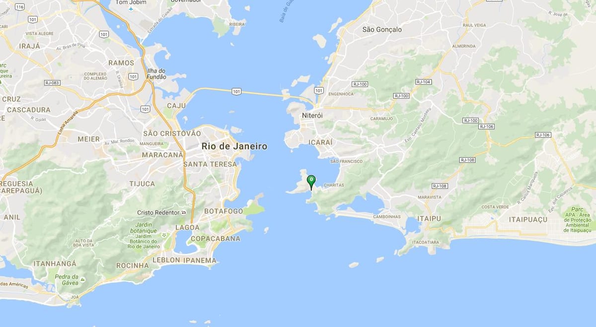 Mapa plaži Forte Rio Branku