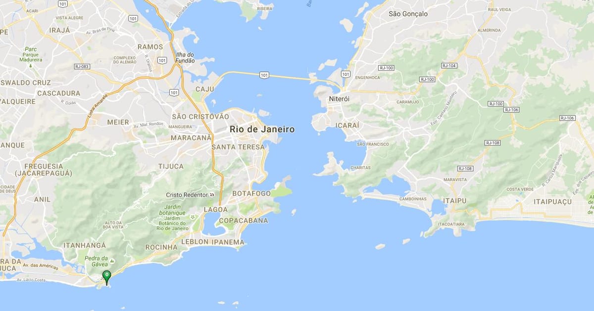 Mapa plaži Joatinga