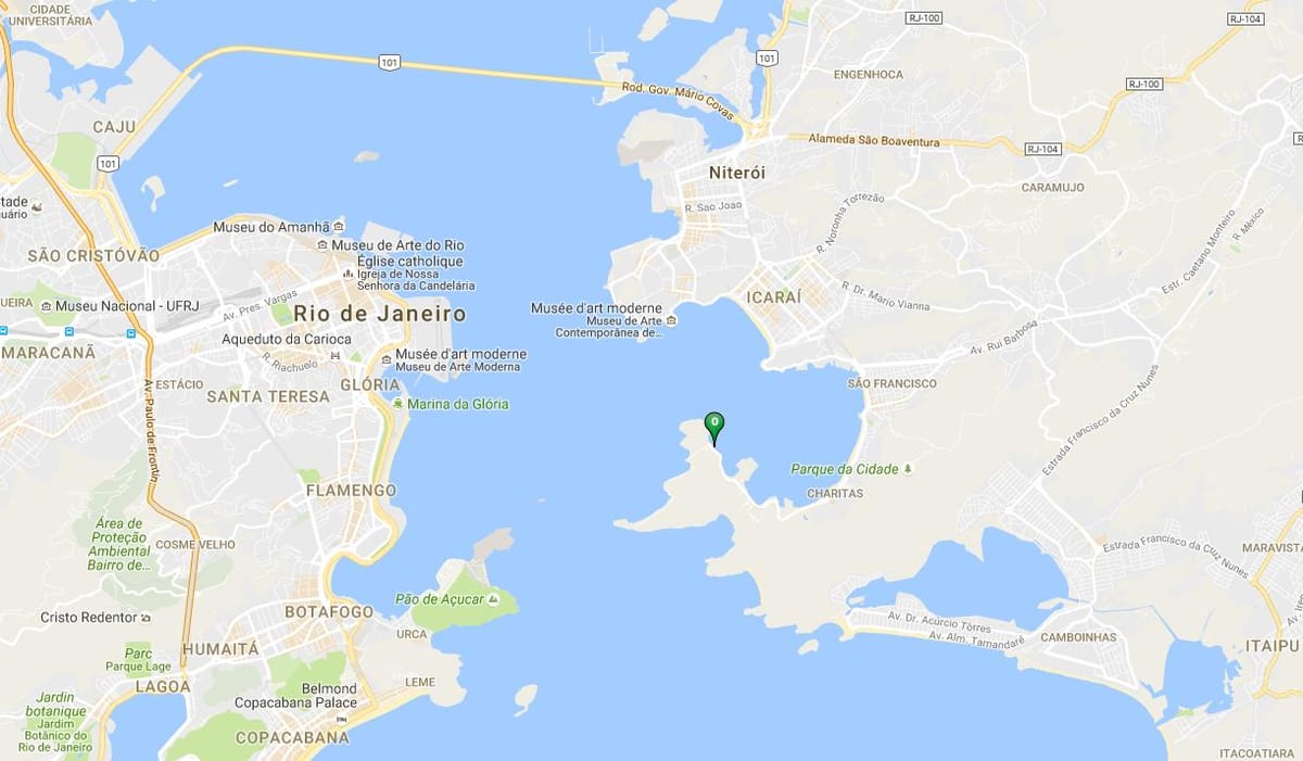 Mapa plaži Jurujuba