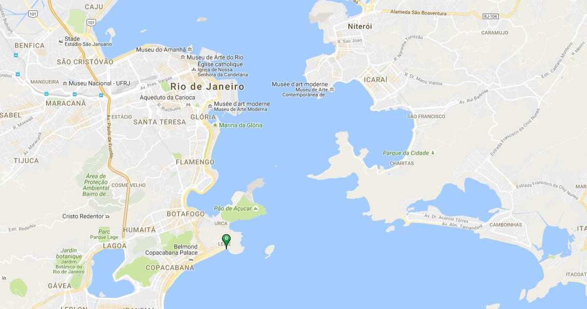 Mapa plaži Leme