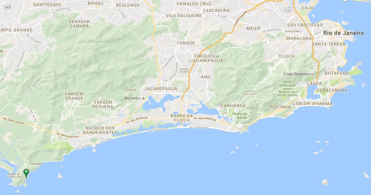 Mapa plaži Meio