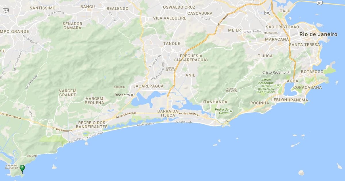 Mapa plaži Perigoso