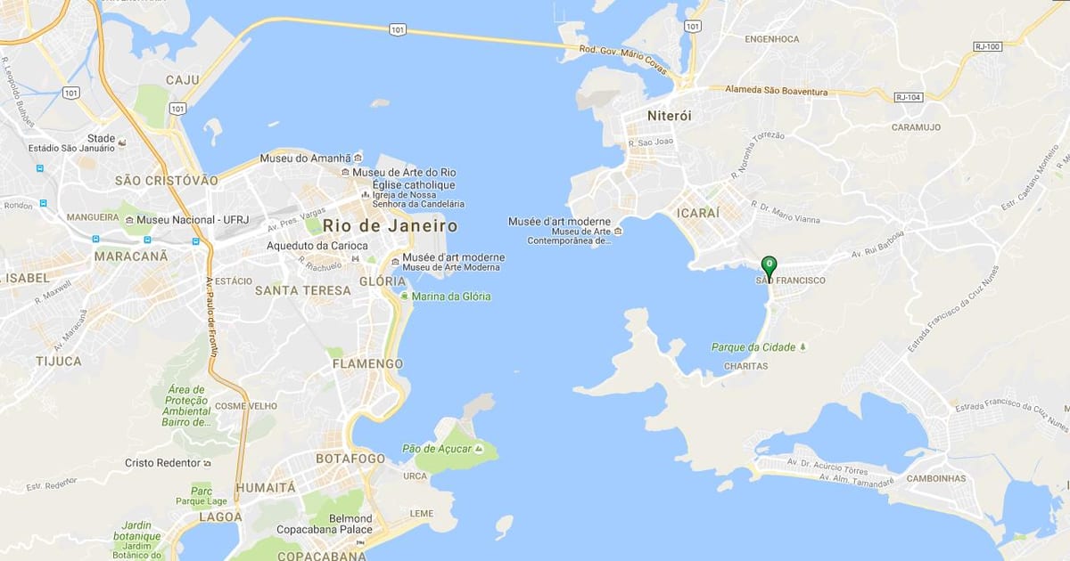 Mapa plaži Sao Francisco