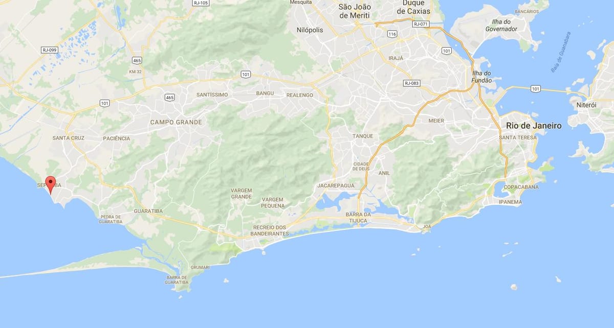 Mapa plaži Sepetiba