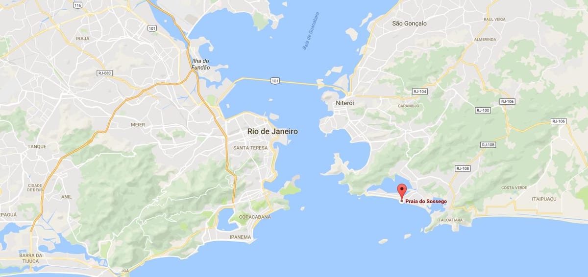 Mapa plaži Sossego