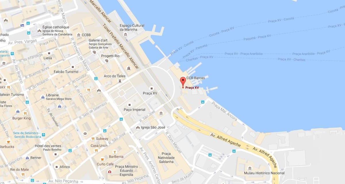 Mapa Praça Quinze