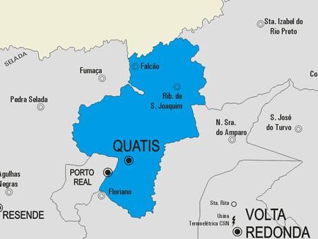 Mapa Quatis općini