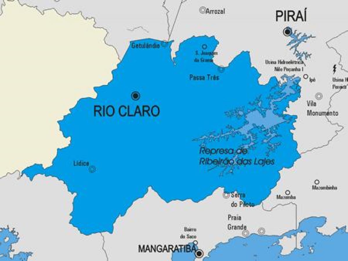 Mapa Rio Claro općini