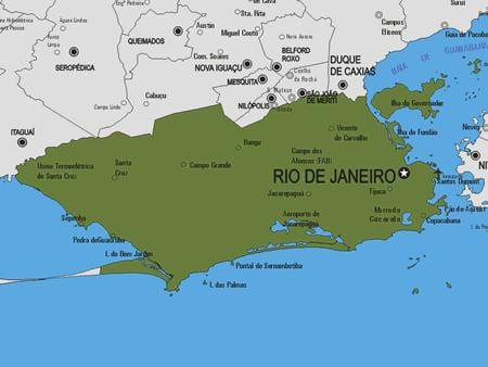 Mapa Rio Te općini