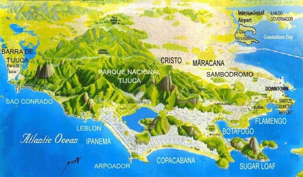 Mapa Sao Conradu plažu