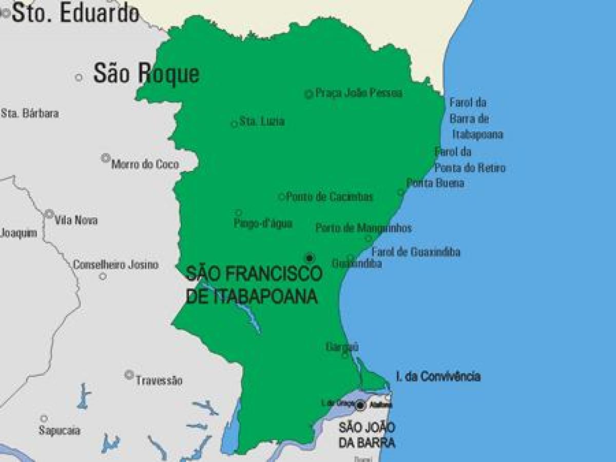 Mapa Sao Fidélis općini
