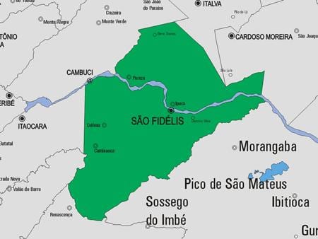 Mapa Sao Francisco de Itabapoana općini