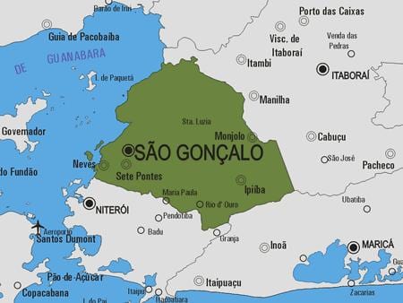 Mapa Sao Gonçalo općini
