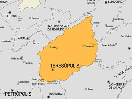 Mapa Teresópolis općini