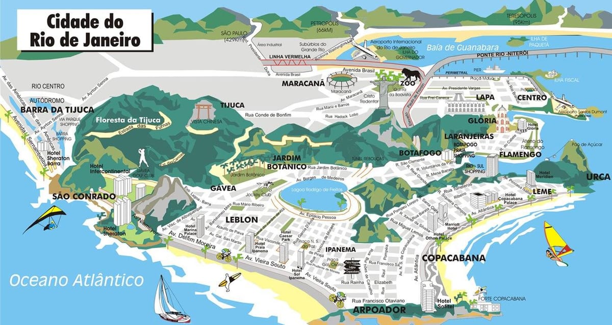 Karta u 3d-u Rio de Janeiro