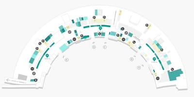 Mapa aerodrom Galeão Terminal 1 Nivo 1