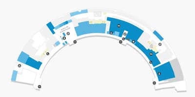 Mapa aerodrom Galeão Terminal 1 2 Nivou