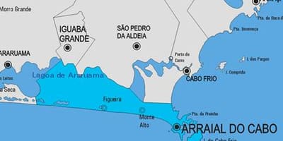 Mapa Arraial uraditi Cabo općini