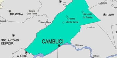 Mapa Cambuci općini