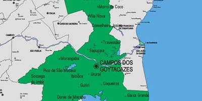 Mapa Carapebus općini