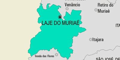 Mapa Laje uraditi Muriaé općini