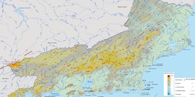 Mapa olakšanje država Rio de Janeiro