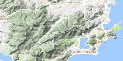 Mapa olakšanje Rio de Janeiro