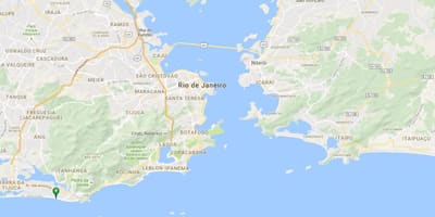 Mapa plaži Baru, da Tijuca