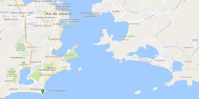 Mapa plaži Diabo