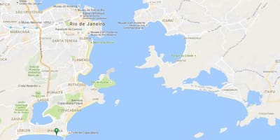Mapa plaži Ipaneme