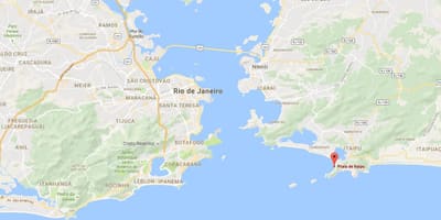 Mapa plaži Itaipú