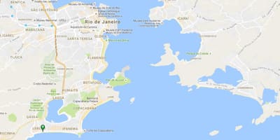 Mapa plaži Leblon