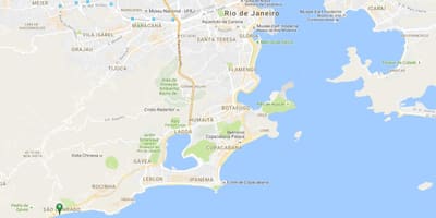 Mapa plaži Sao Conradu
