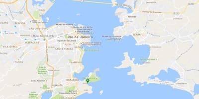 Mapa plaži Vermelha