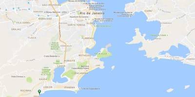 Mapa plaži Vidigal