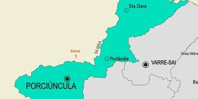 Mapa Porciúncula općini