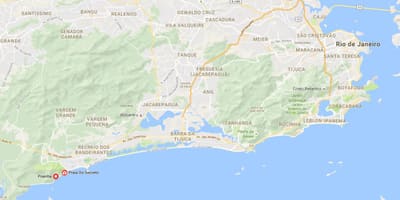 Mapa Prainha plažu