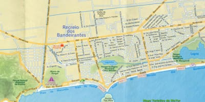 Mapa Recreio plažu