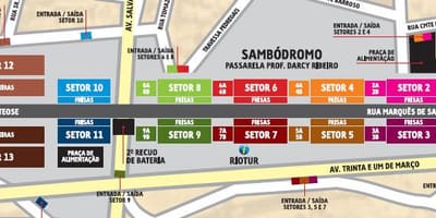 Mapa Sambódromo