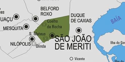 Mapa Sao Žoao de Meriti općini