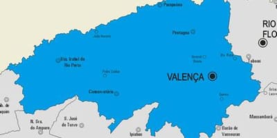 Mapa Valença općini